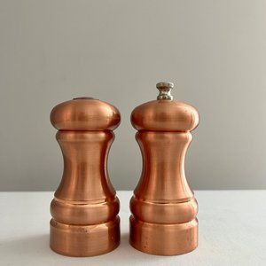 Vintage Copper Salt Shaker & Pepper Mill